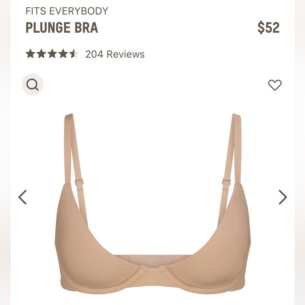 SKIMS Fits Everybody Plunge Bra (Mica)